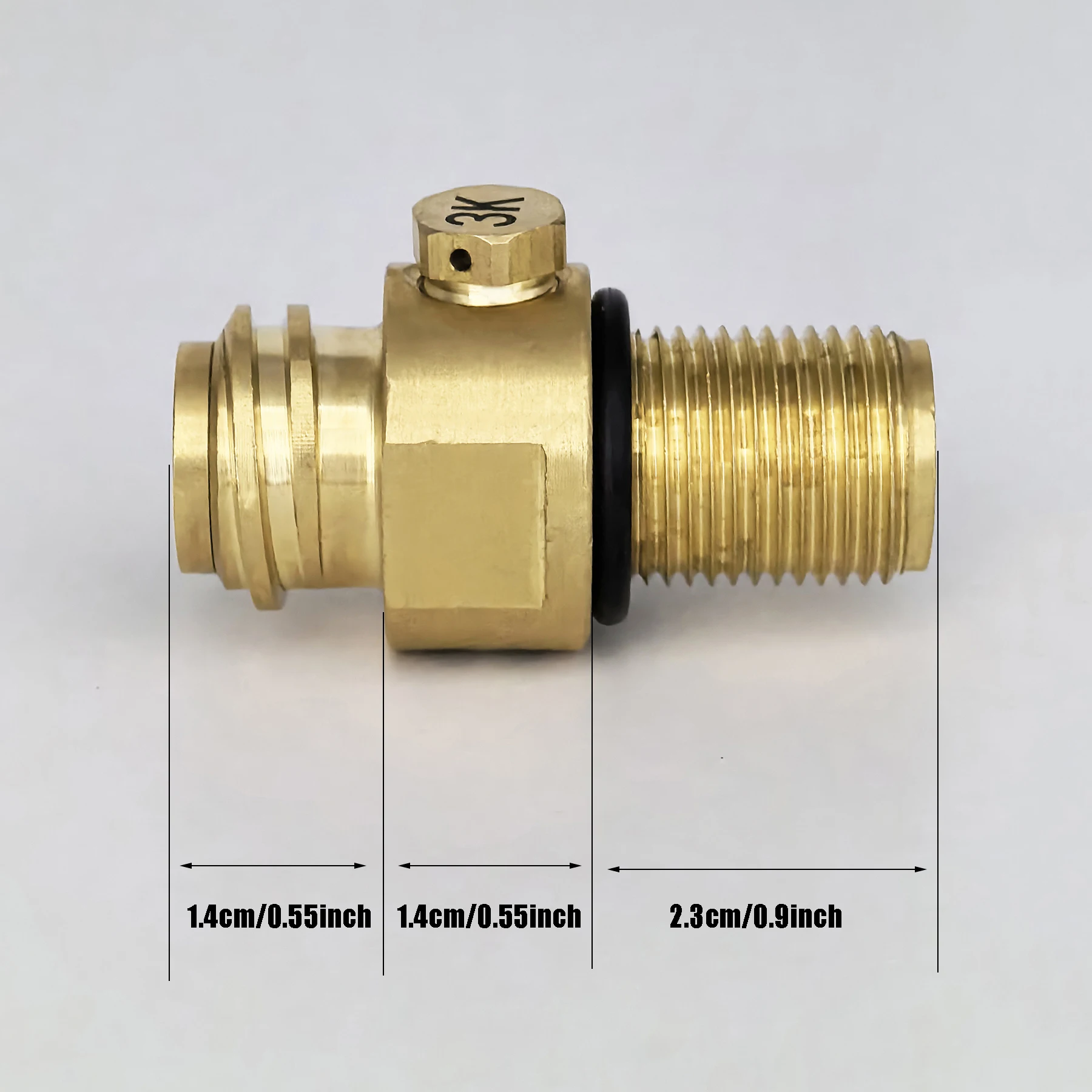 Adaptador valvula CO2 para cilindro laton macizo rosca M18x1,5 - imagen 5