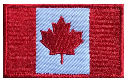 Parche bordado con velcro y motivos de Canadá