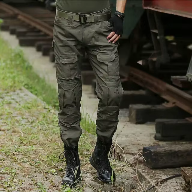 Pantalones tácticos Multicam cargo para caza con rodilleras - imagen 4