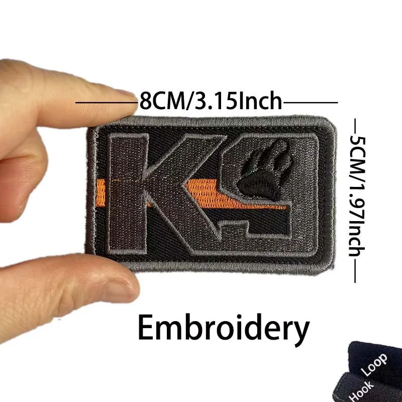 Parche táctico K9 bordado PVC con emblema de pata para ropa - imagen 2