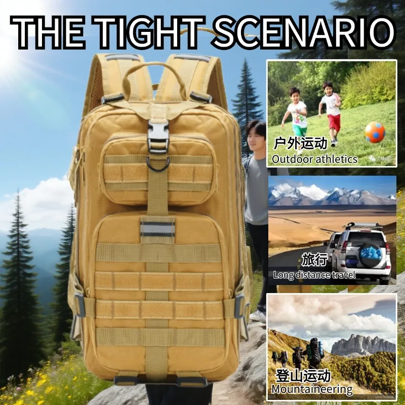 Mochila táctica camuflaje poliéster para senderismo y ciclismo - imagen 4