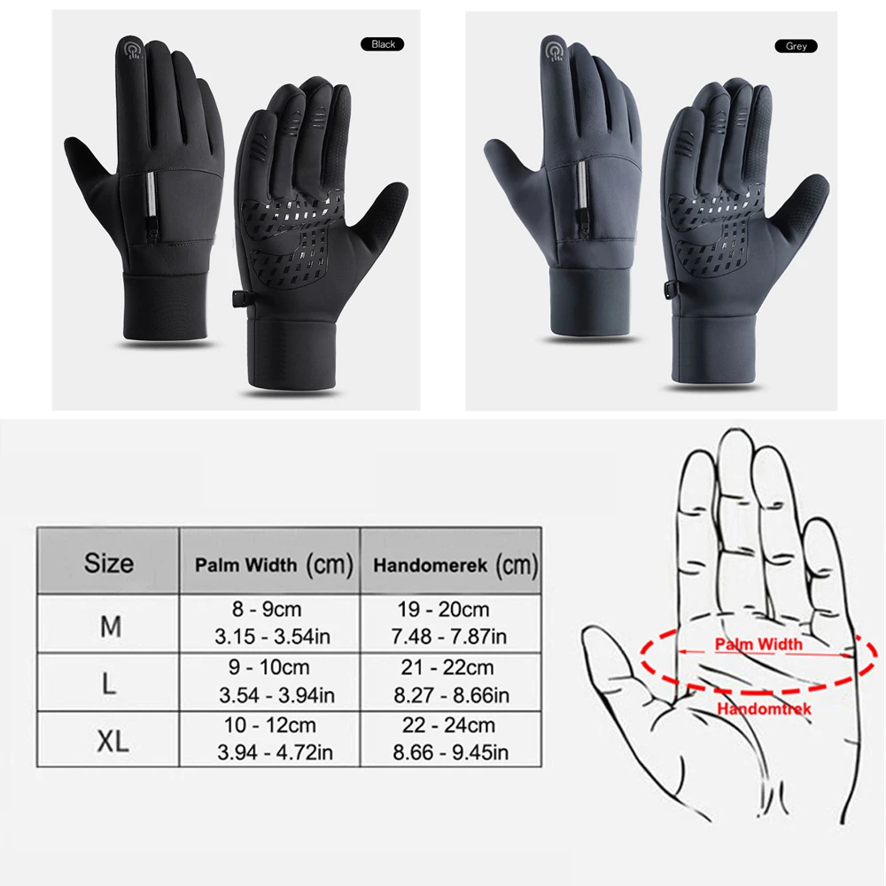 Guantes táctiles invierno a prueba de viento cálidos – para pantalla - imagen 3