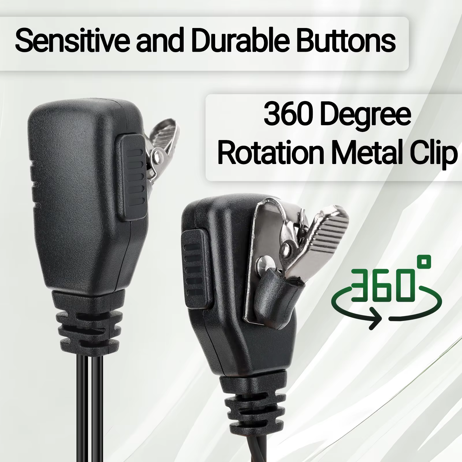 Auricular tubo acústico PTT Baofeng UV-5R para walkie con conector - imagen 4