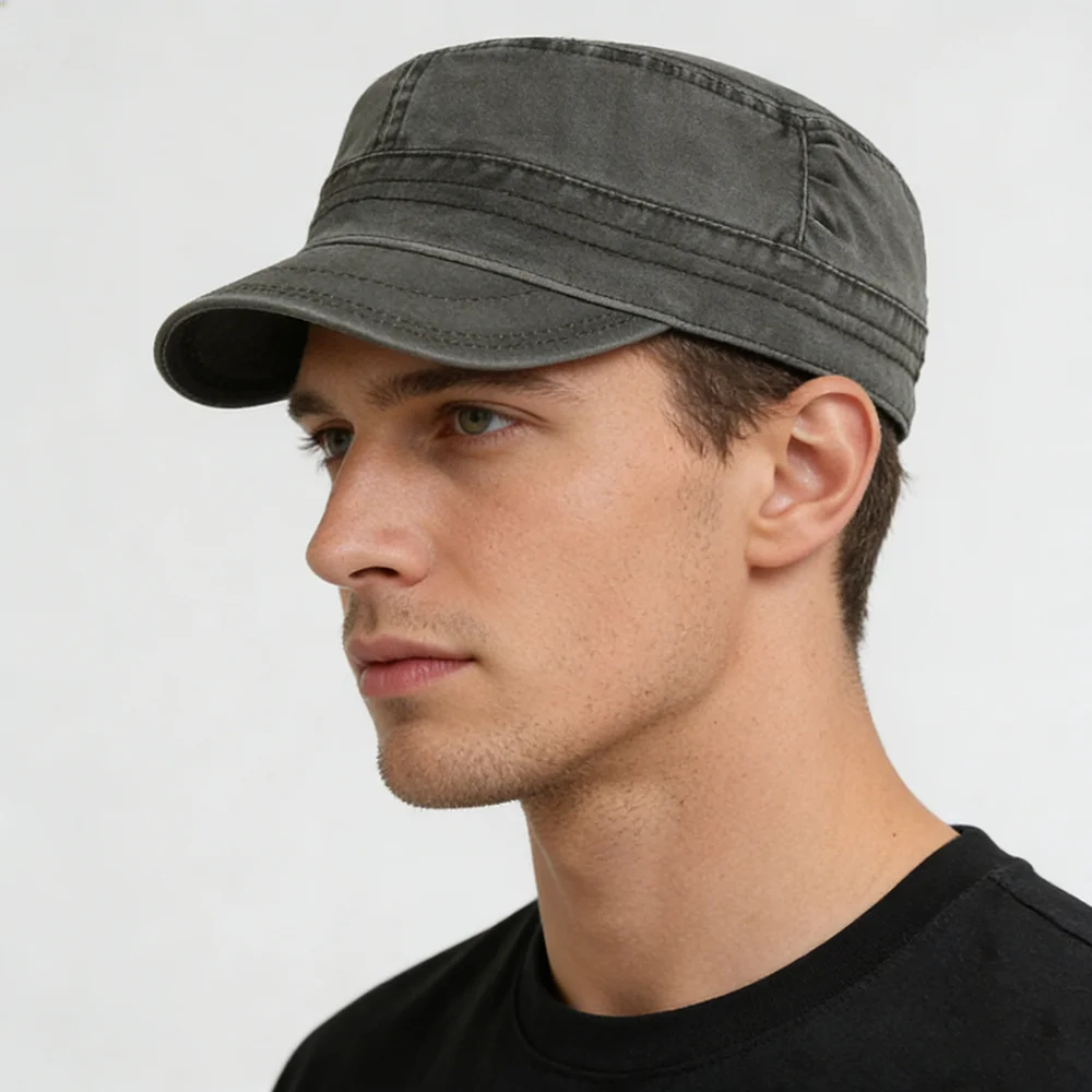 Gorra militar de algodón lavado vintage unisex primavera verano - imagen 3