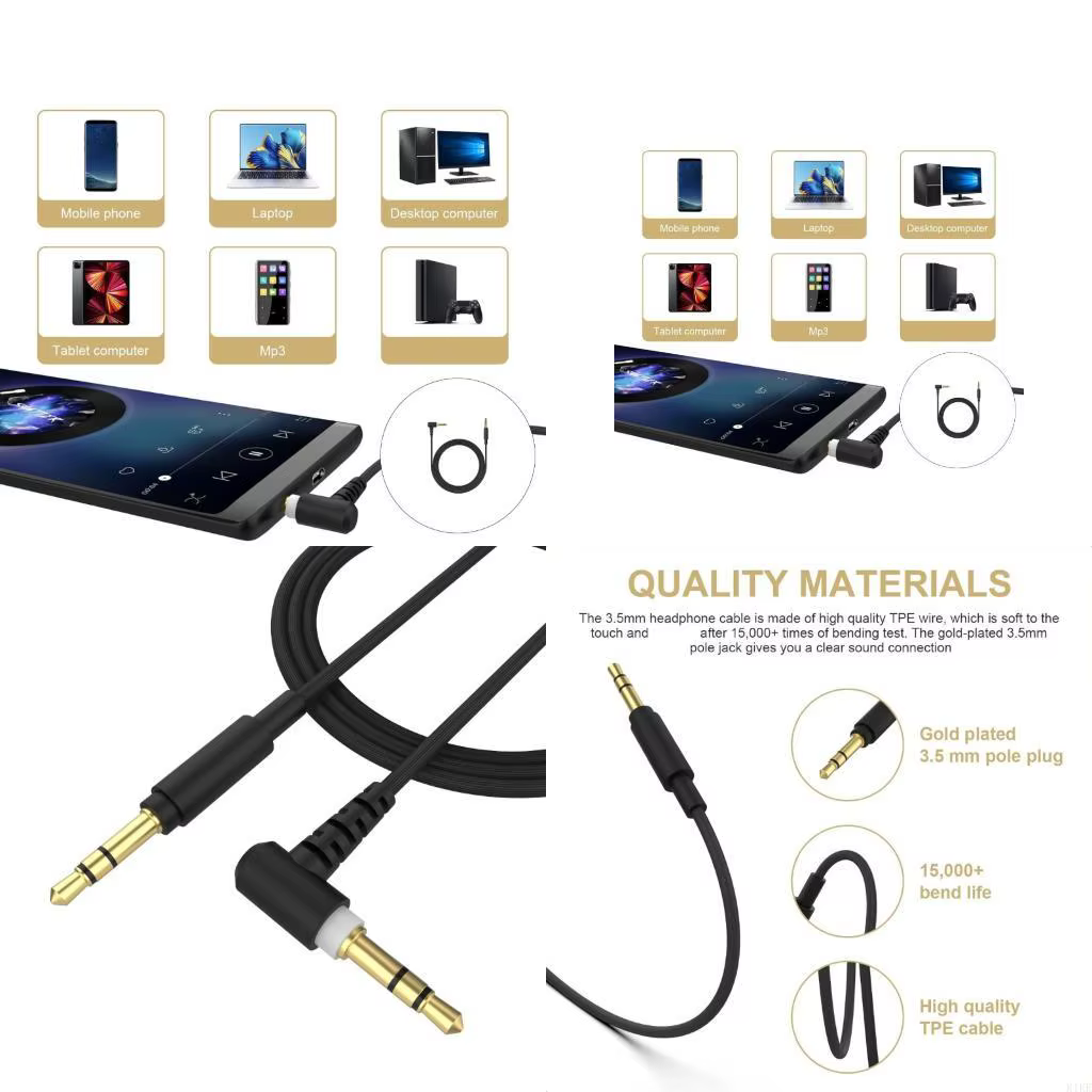 Cable jack 3,5 mm AUX para auriculares y cascos de radio - imagen 5