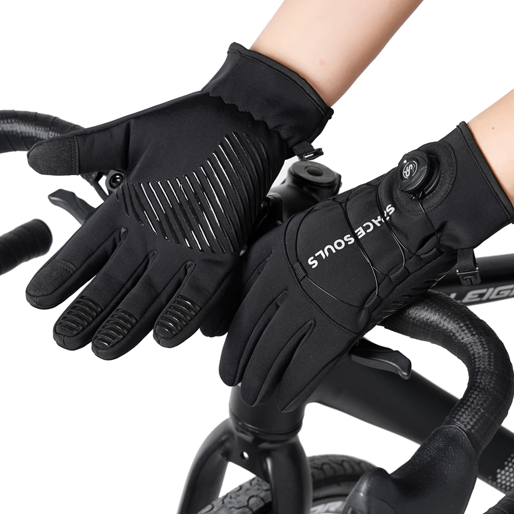 Guantes ciclismo invierno a prueba de viento con pantalla táctil - imagen 5