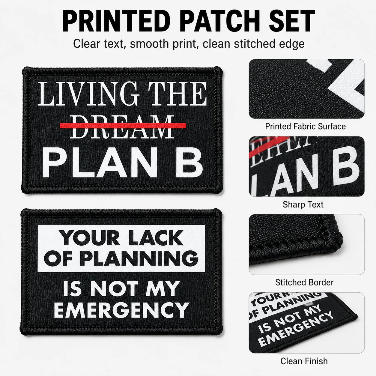 Parche táctico de moral Plan B para mochila o chaleco - imagen 5