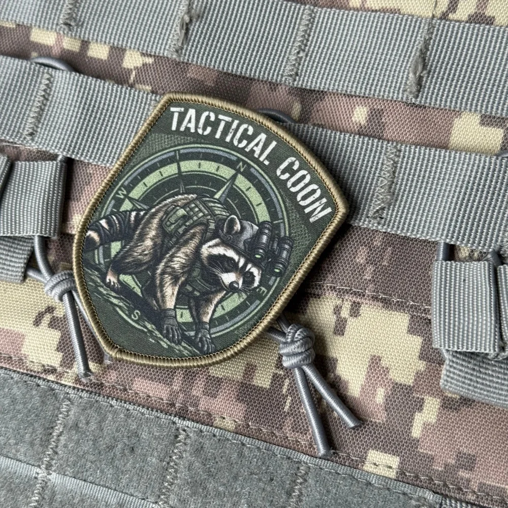 Moral Coon Parche táctico impreso gancho y bucle para MOLLE