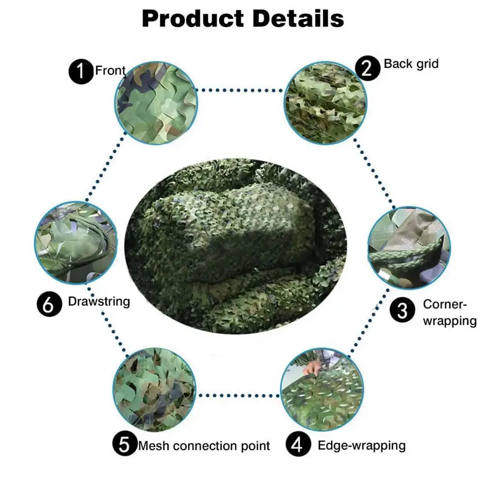 Malla de camuflaje selva para ocultación y sombra en exterior - imagen 4