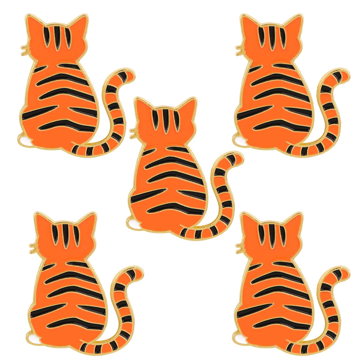 Pin esmaltado de gato negro para solapa tipo broche táctico - imagen 5