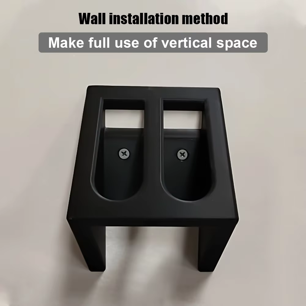 Soporte doble pared pistola ranuras – Almacenamiento seguro expositor - imagen 4