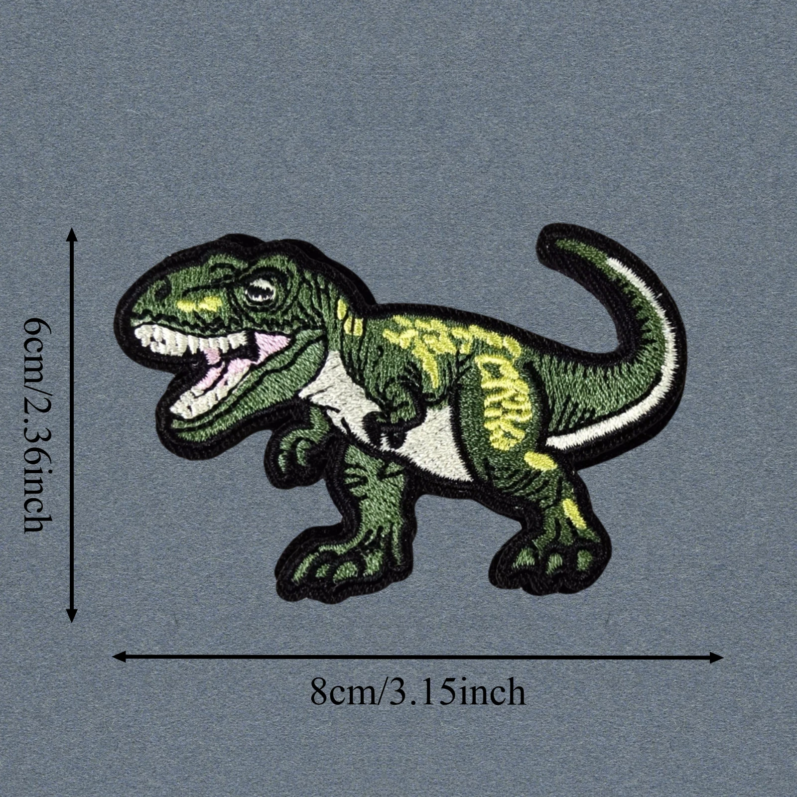 Parche bordado de dinosaurio táctico con velcro para mochilas - imagen 4