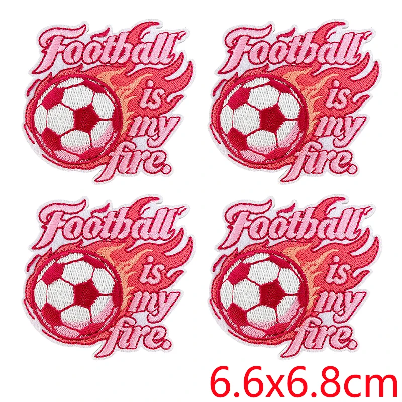 Parches bordados termoadhesivos de fútbol para chaquetas y mochilas - imagen 3