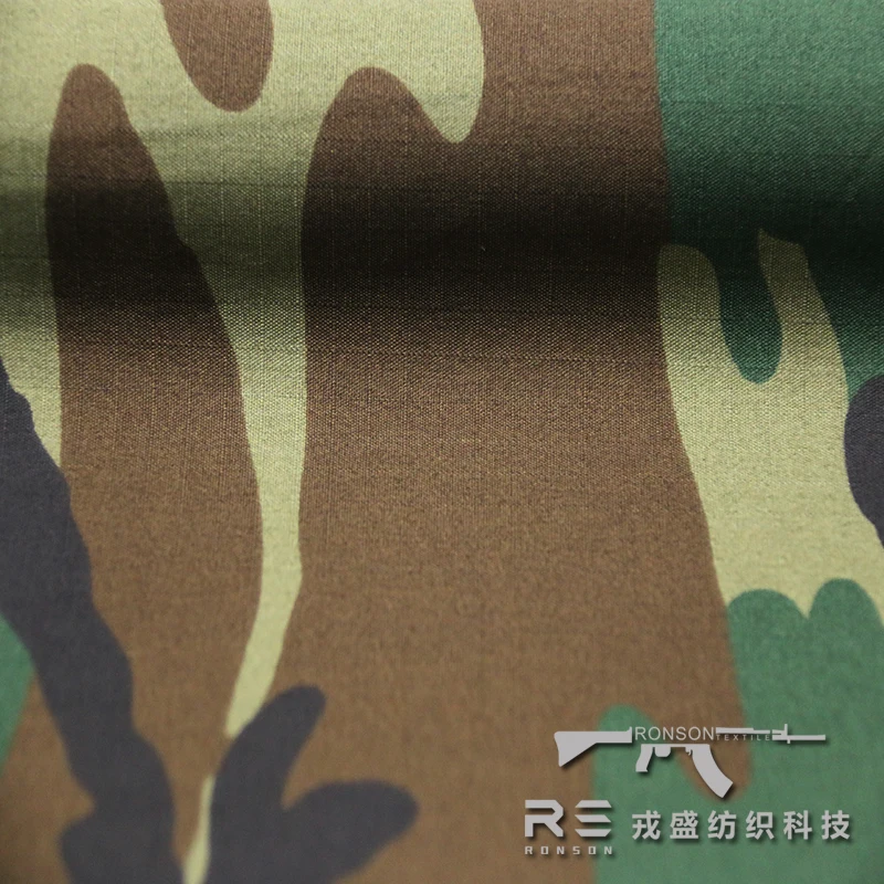 Tela camuflaje Woodland ripstop NYCO táctica para uniformes - imagen 5