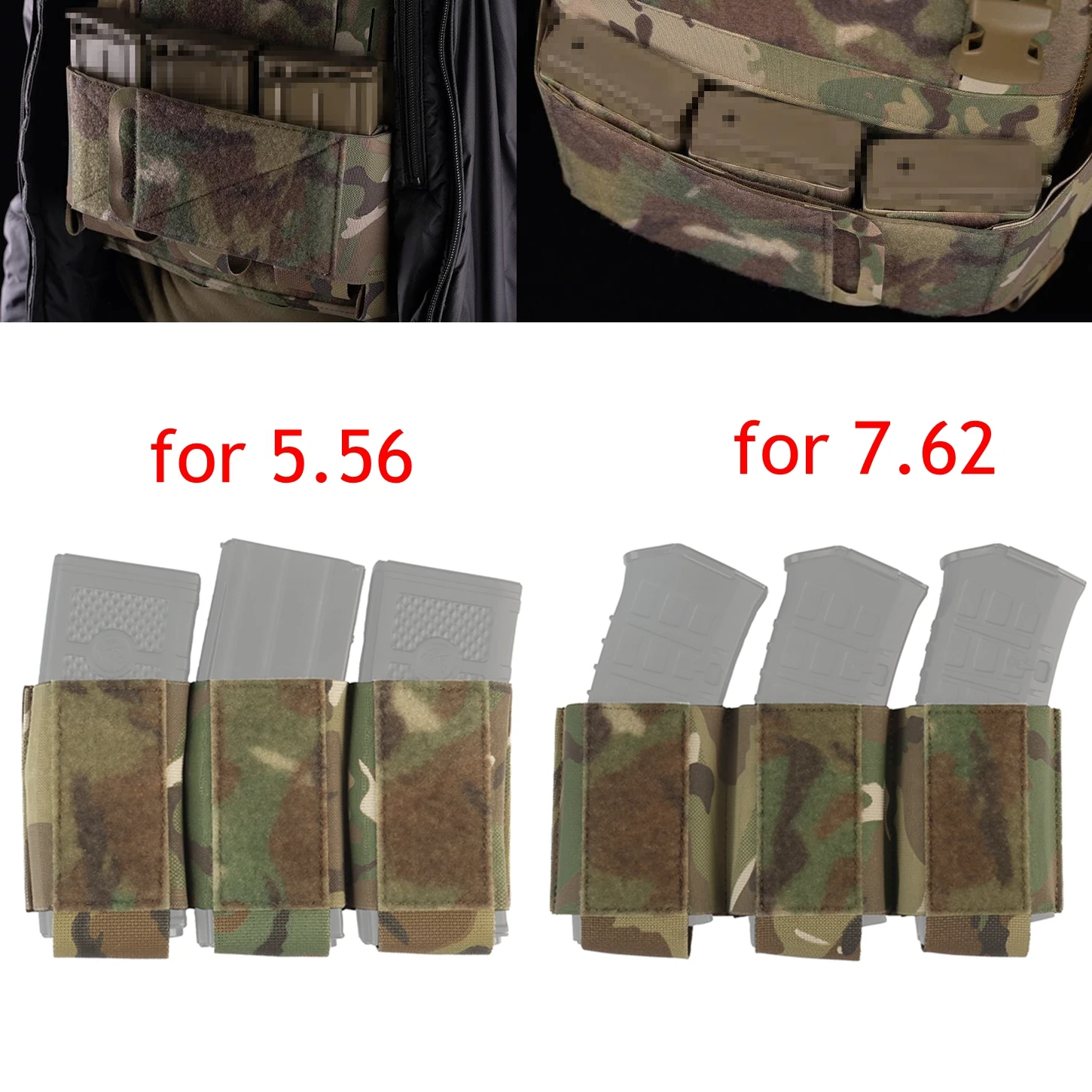 Bolsa táctica Triple 5,56/7,62 portacargadores MK3 MK4 MOLLE - imagen 4
