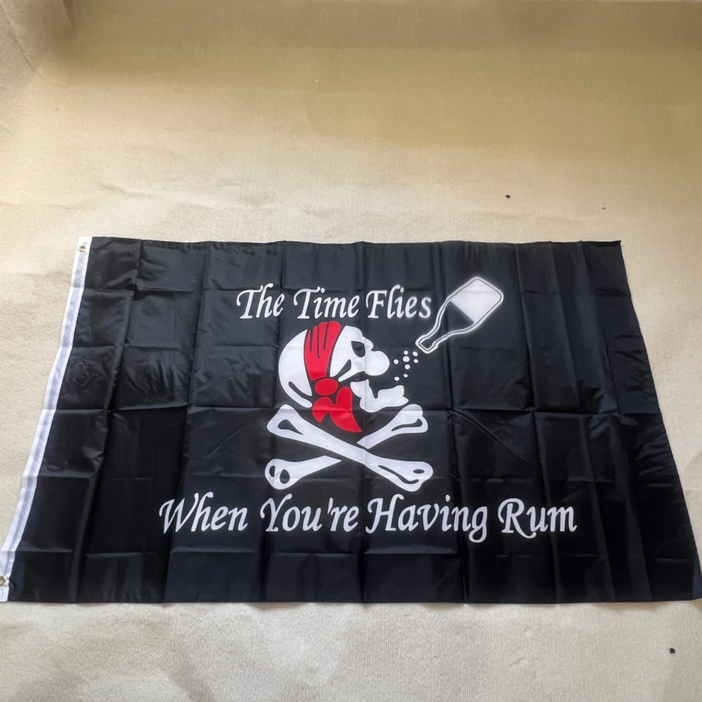 YIXIN Bandera pirata Jolly Roger calavera huesos cruzados con ojal - imagen 2