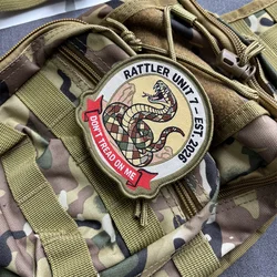 Parche táctico moral militar DON'T TREAD ON ME gancho y bucle