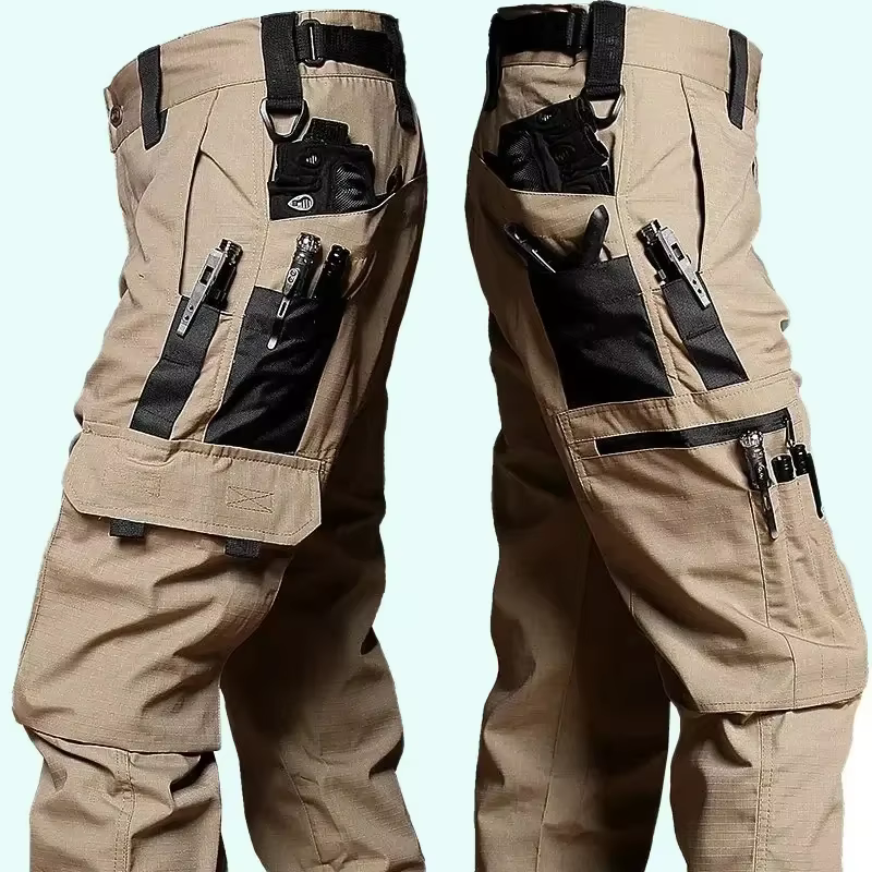 Pantalones tácticos cargo impermeables con múltiples bolsillos - imagen 4