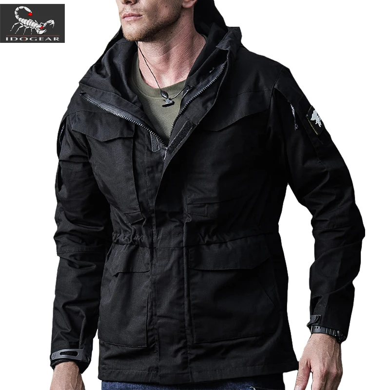 Chaqueta táctica M65 impermeable cortavientos con capucha cálida - imagen 3