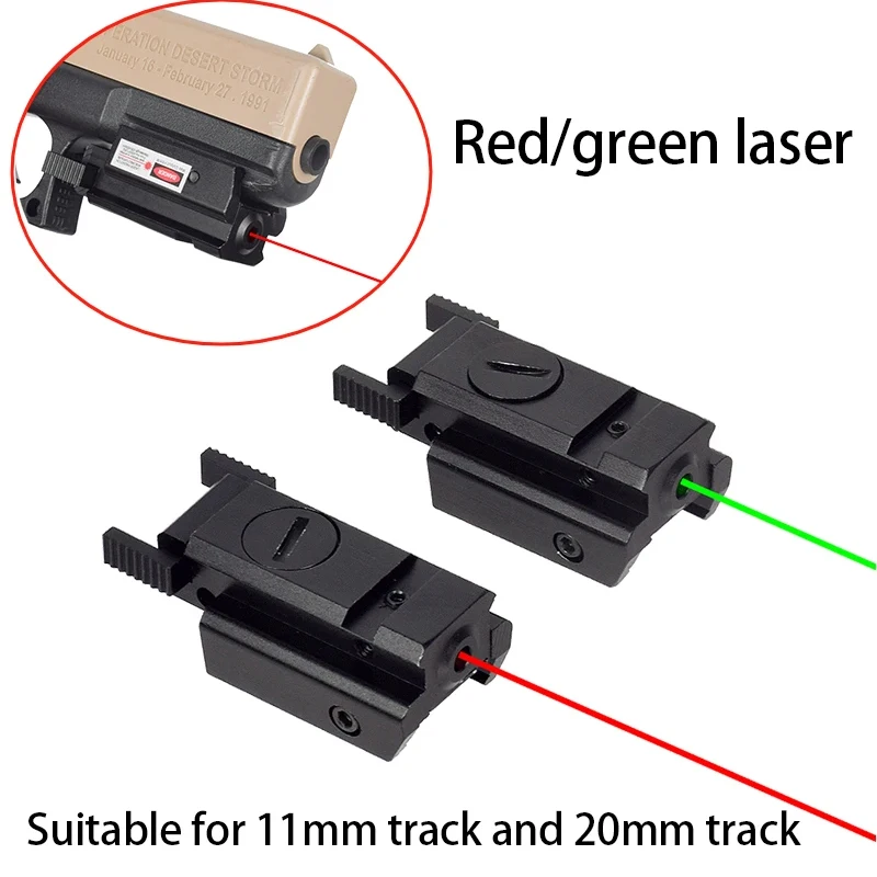 Mira punto rojo láser verde táctico para rail Picatinny Glock