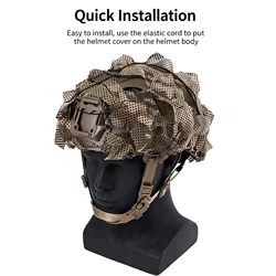 Funda táctica para casco con camuflaje y corte láser