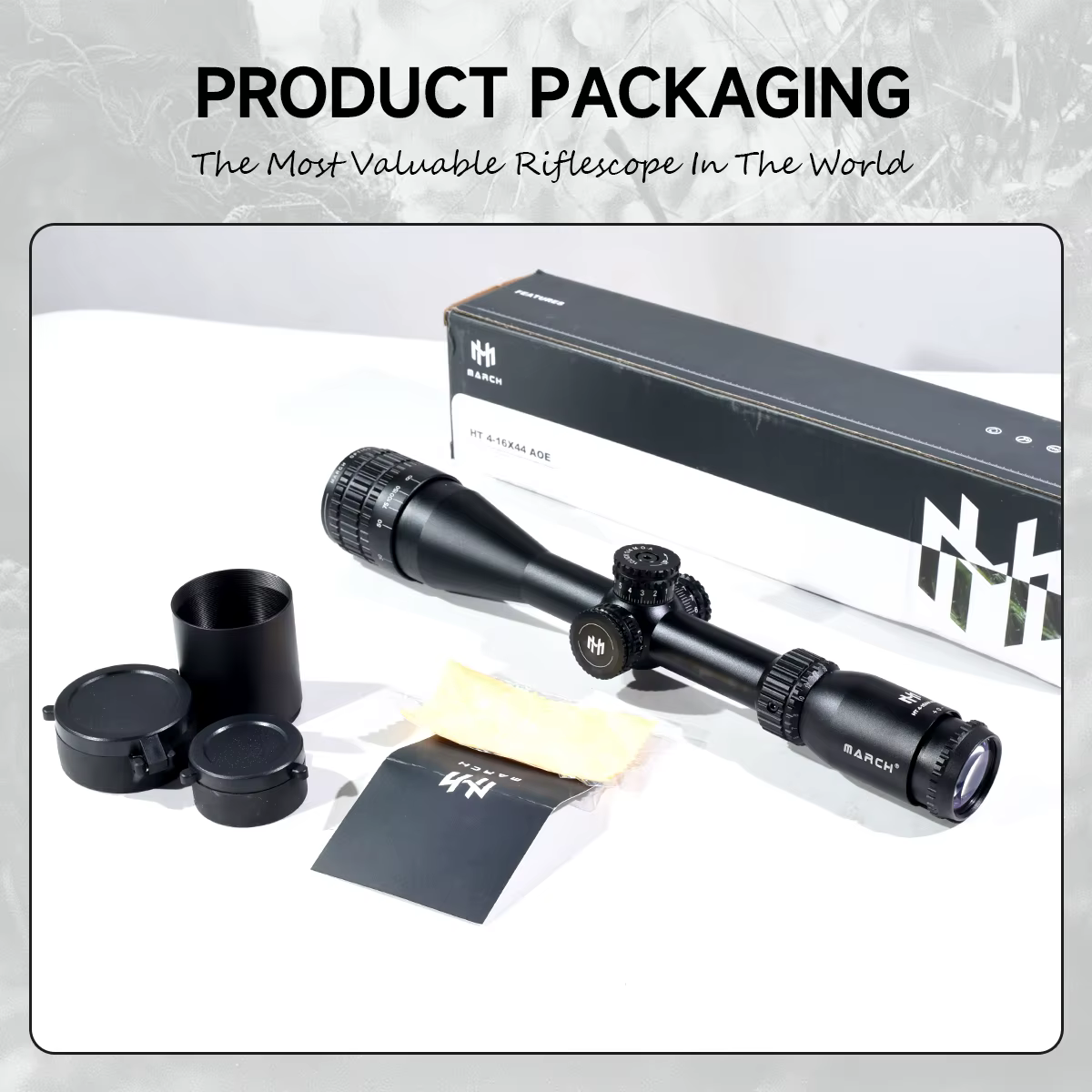 MARCH HT 4-16X44AOE mira táctica RGB con retícula iluminada airsoft - imagen 5