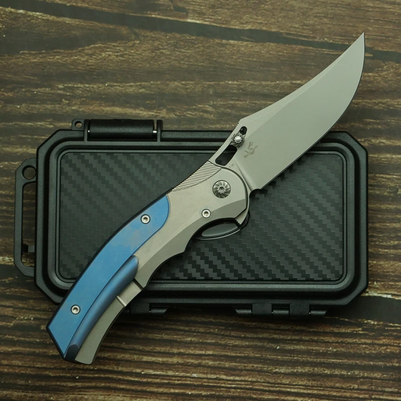 Cuchillo EDC plegable RattleSnake F05 titanio acero M390 - imagen 3