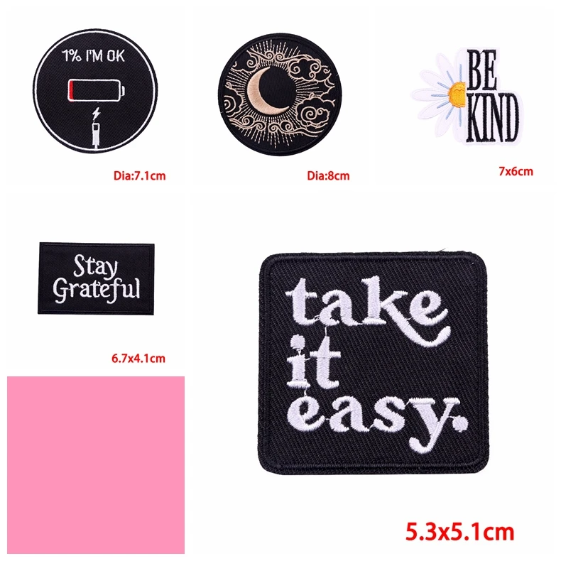 Parches bordados estilo punk letras para ropa planchar - imagen 4