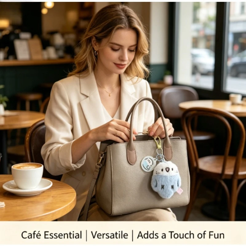 Colgante de peluche loro mini para bolsos y llaves, adorable - imagen 3