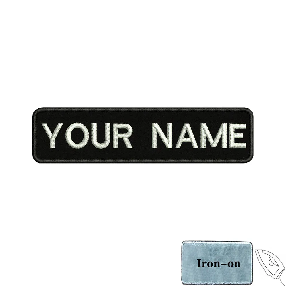 Parche personalizado con nombre y número 10x2,5 cm - insignias a rayas