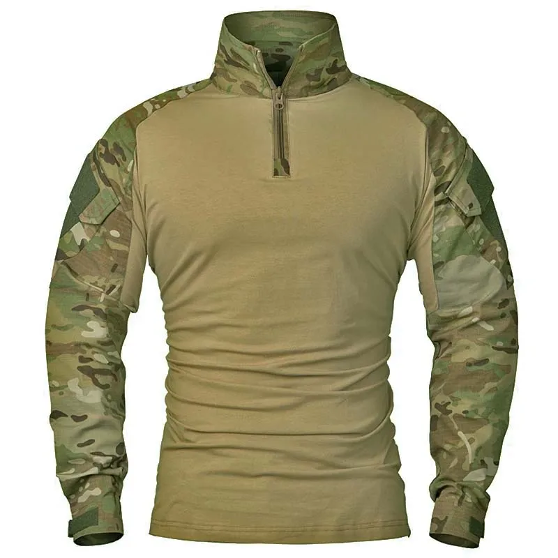 Vista trasera de la camiseta táctica Multicam