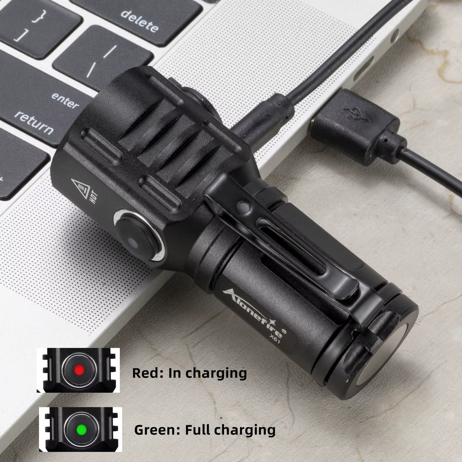 Mini linterna LED recargable USB-C imantada para camping - imagen 4