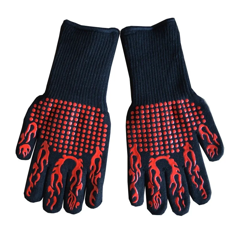 Guantes de barbacoa resistentes al calor de silicona ignífugos - imagen 4