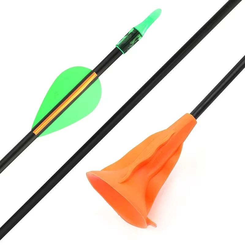 Flechas fibra vidrio ventosa niños principiantes arquería exterior