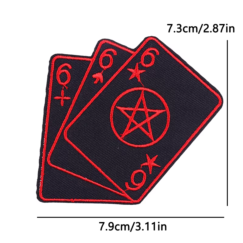 Reaper Parche bordado gótico demonio póker termoadhesivo para ropa - imagen 2