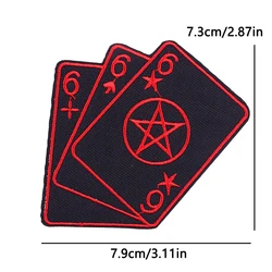 Reaper Parche bordado gótico demonio póker termoadhesivo para ropa