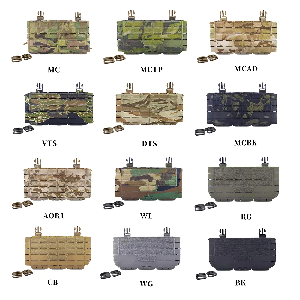 Panel táctico para pecho con compartimento frontal y triple bolsillo para cargadores 5.56