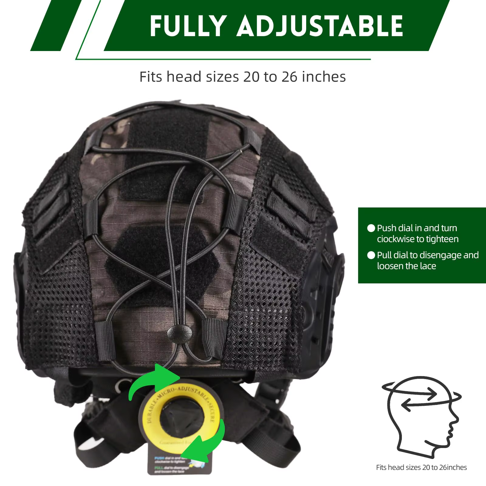Casco táctico FAST ajustable con bolsa de contrapeso y forro - imagen 3