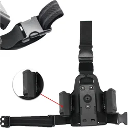 Funda táctica de muslo ajustable con portacargador para pistola