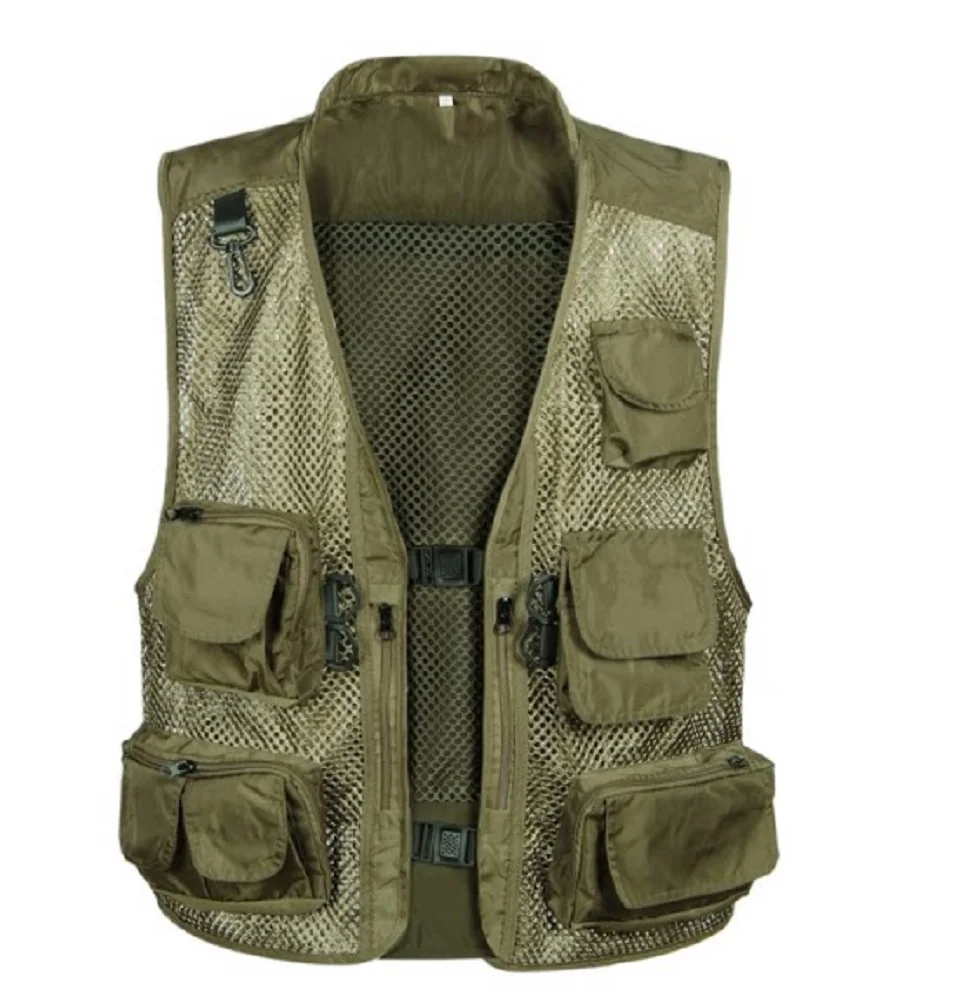 Chaleco táctico de malla multibolsillos hombre verano aire libre - imagen 3