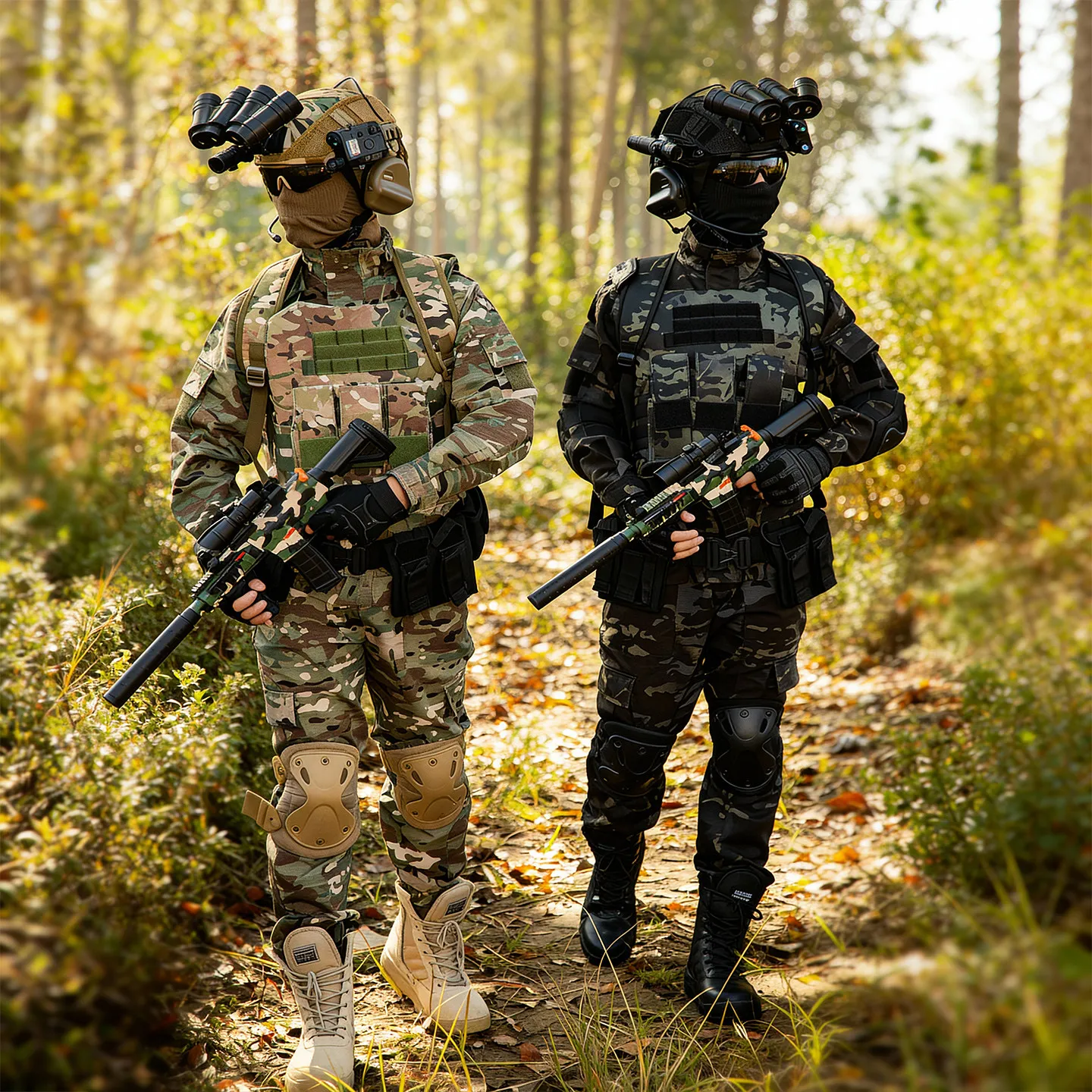 Uniforme táctico infantil camuflaje en algodón manga larga