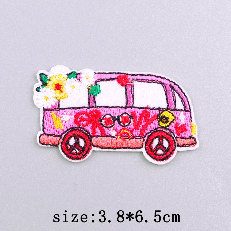 Parches bordados letras florales para planchar ropa – Corazón animado - imagen 5