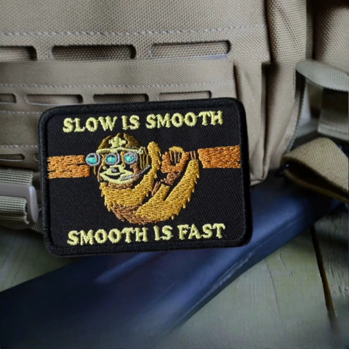 Parche táctico bordado perezoso morale para mochila con Velcro - imagen 4