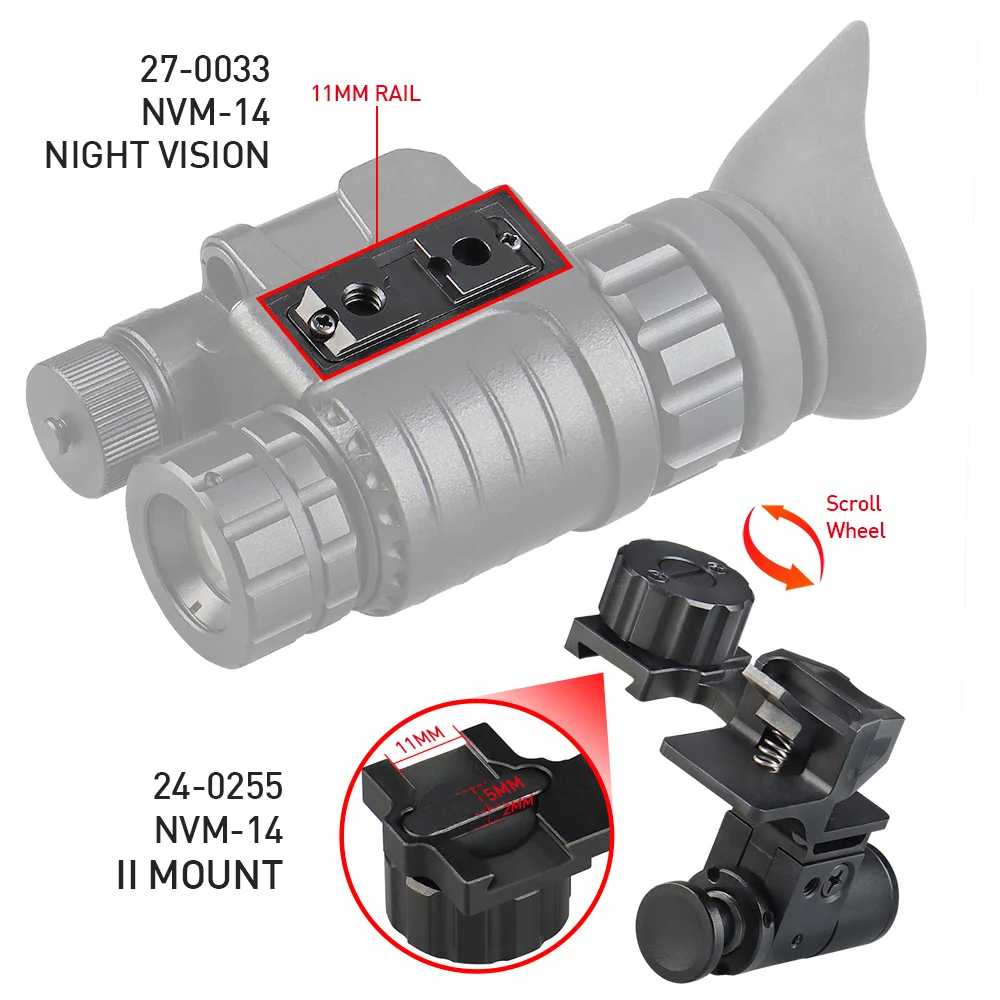 PPT soporte base de visión nocturna para casco con adaptador NVM-14 - imagen 3