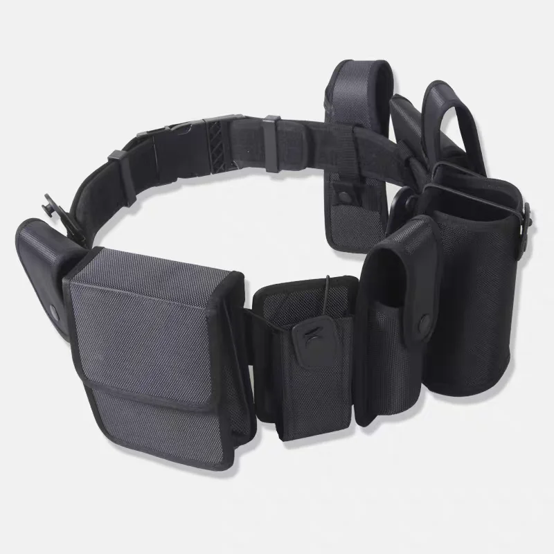 Cinturón táctico negro MOLLE multifunción para outdoor y seguridad - imagen 3