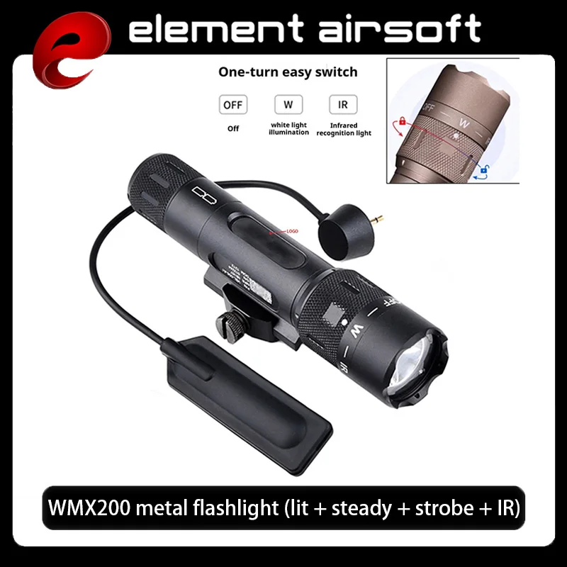 Linterna Táctica WMX200 IR para Caza con Montura QD Picatinny - imagen 3