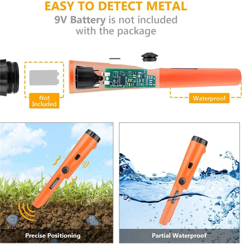 Detector de metales portátil IP66 impermeable para oro - imagen 3