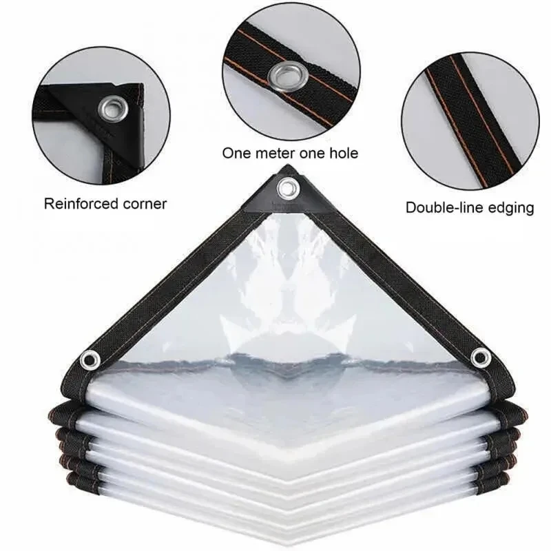 Lona transparente exterior PE 0,16mm - proteccion gazebo antiviento - imagen 2