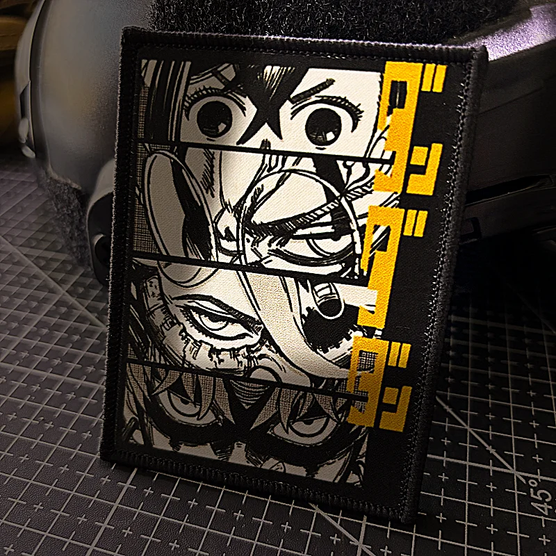Parche táctico anime japonés Ojos con velcro para mochila - imagen 4