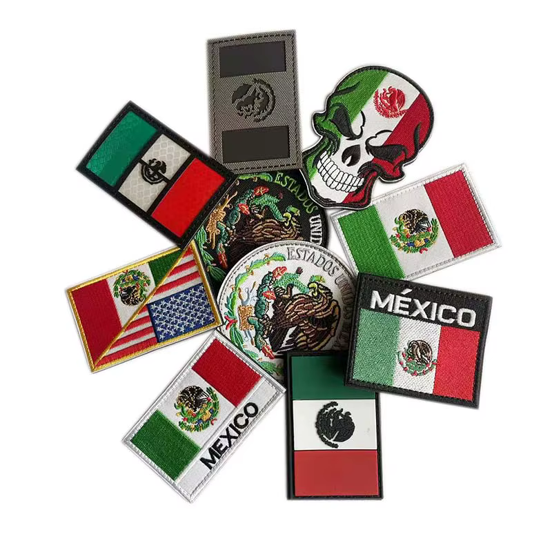 Parche bordado bandera México águila táctico para mochila y brazalete - imagen 3